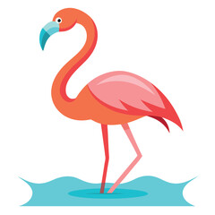 A graceful-flamingo-vector illustration.