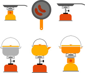 캠핑 일러스트 그래픽 이미지 