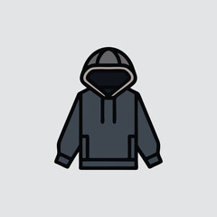 simple Hoodie design concept with Front and Back Views. mockup illustration Streetwear Hoodie Technical Fashion style for man and woman. hoodie design template