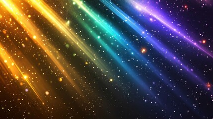Fototapeta premium Cosmic Rays: A Celestial Lightshow