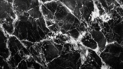 Naklejka premium The surface shows a black marble pattern with white veins