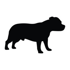 Naklejka premium short legged dog silhouette