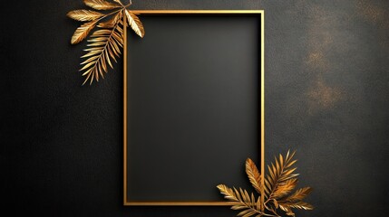 Elegant Golden Accents on Dark Background: A Luxurious Minimalist Design