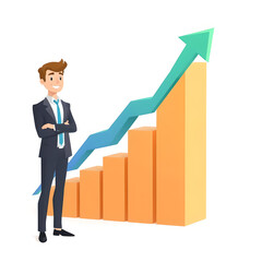 businessman and graph