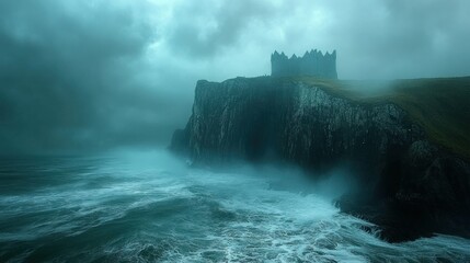 Stormy Seas, Misty Cliffs, and an Ancient Castle