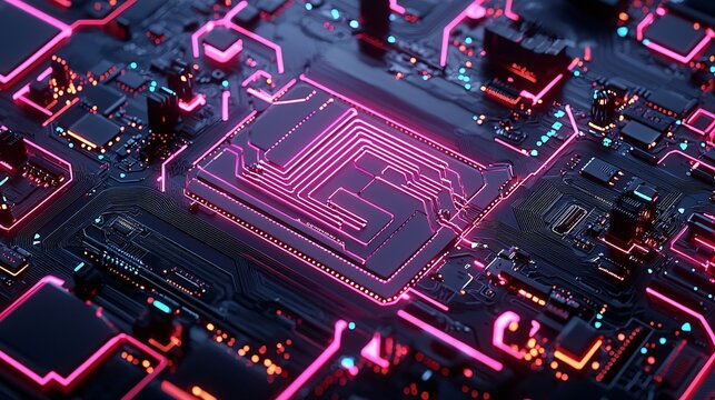 holographic data visualization, futuristic color palette, vibrant animations of networks and nodes, high-tech workflow, crisp details, sleek professional design, glowing tones