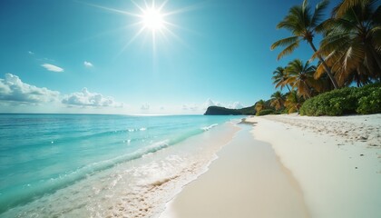 Naklejka premium Sunbathing on a tropical island