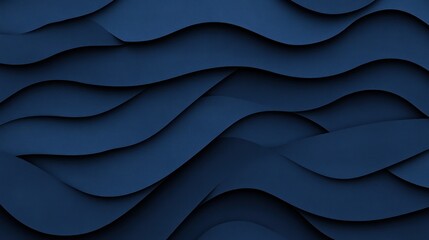 Obraz premium Abstract Navy Blue Wave Pattern: Serene and Stylish Background