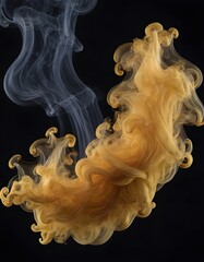 smoke effect isolated on a black background