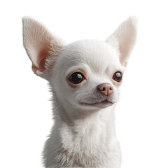 Fototapeta premium Adorable White Chihuahua Puppy Portrait Sweet and Gentle Dog