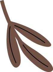 hand drawn vector illustration of a fall autumn leaf