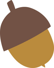handdrawn illustration of an acorn