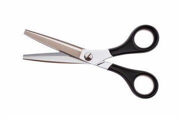 Sharp scissors with black handles, ideal for cutting various materials.