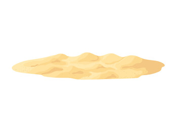 Sand. Beach sand. Isolated sand on a white background. Vector illustration.