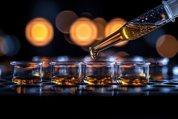 Lab experiment liquid drop test