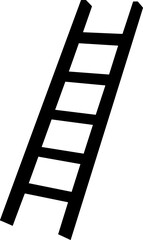 ladder black silhouette, vector on white background