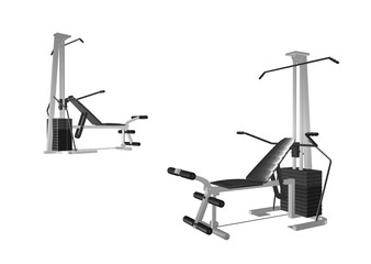 Fototapeta premium siłownia, ćwiczenia, przyrząd, fitness