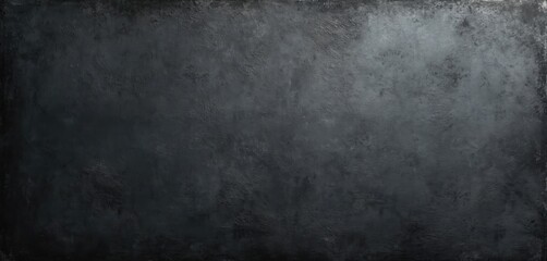 Gritty black grunge surface texture. Rough textured old chalkboard dark stone background. Weathered blackboard style gray slate. Empty blank wall, floor or board. Design element.