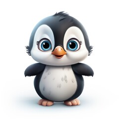 Obraz premium A Cute and Playful Penguin Character