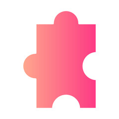 Obraz premium puzzle piece gradient icon