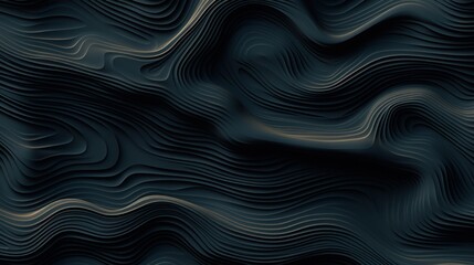 Abstract Dark Blue and Gold Wave Pattern Background