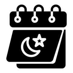 Icon Calendar With Style Glyph