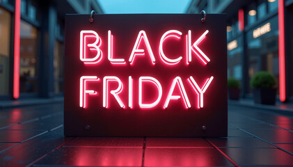 Neon Pink Black Friday Sign
