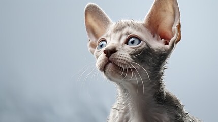 Portrait of a Curious and Playful Feline Companion