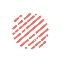 Aesthetic Red Circle Illustration