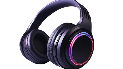 gaming headset, futuristic, isolated on white