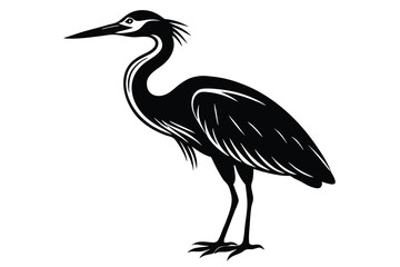 Obraz premium silhouette of a heron Vector