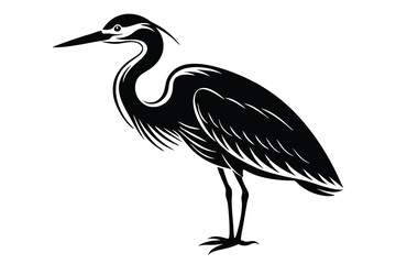 Obraz premium silhouette of a heron Vector
