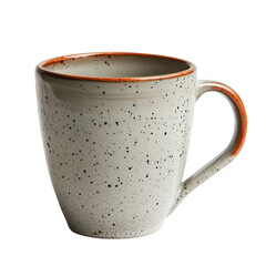 ceramic coffee mug, aesthetic, isolated on white