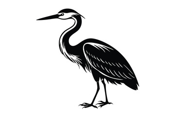 Obraz premium Heron Silhouette Vector