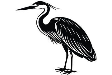 Obraz premium Heron Silhouette Vector