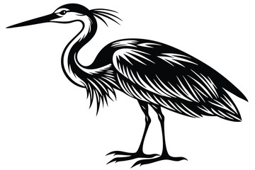 Obraz premium Heron Silhouette Vector