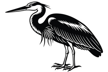 Heron Silhouette Vector