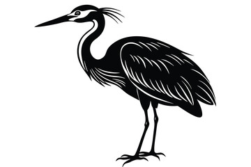 Obraz premium Heron Silhouette Vector