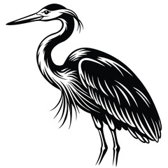 Obraz premium Heron Bird Logo Vector