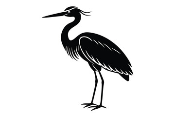 Heron Animal Silhouette Design