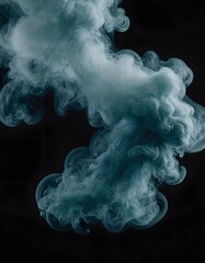 smoke effect isolated on a black background
