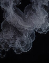 Obraz premium smoke effect isolated on a black background