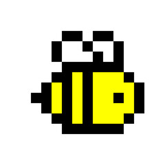 Pixel Art Bee Illustration