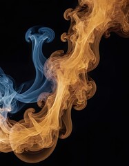 smoke effect isolated on a black background