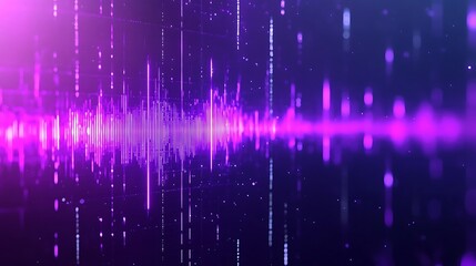 Fototapeta premium Vibrant Sound Waves in Purple Hue