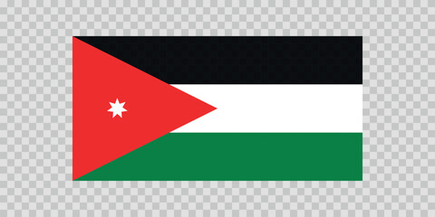 Flag of Jordan. National symbol in official colors. Template icon. Abstract vector background.