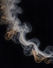 smoke effect isolated on a black background
