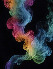 Obraz premium smoke effect isolated on a black background