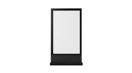 blank vertical digital signage screen isolated on white background