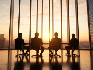 Fototapeta premium Two people sitting at a table engaged in a business strategy meeting for collaborative decision making and planning